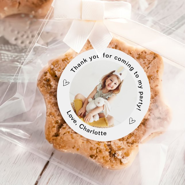 Classic Simple Custom Photo Round Sticker (Creator Uploaded)