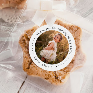 Classic Simple Custom Photo Round Sticker