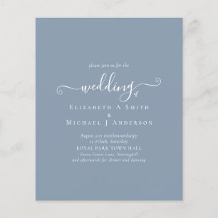 Classic Simple DUSTY BLUE Wedding Budget