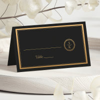 Classic Simple Elegance Gold Black Wedding