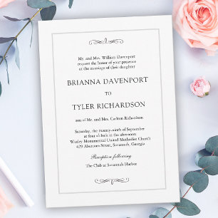 Classic Simple Elegance Wedding Invitation