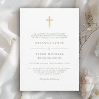 Classic Simple Elegant Christian Cross Wedding