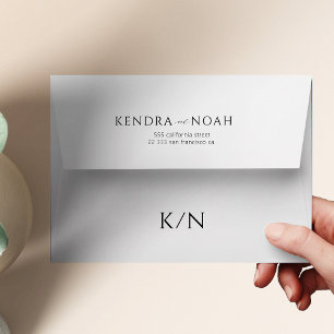 Classic simple elegant return address wedding  envelope