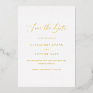 Classic Simple Elegant Wedding Save The Date