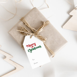 Classic Simple Merry Christmas To and From Gift Tags
