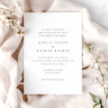 Classic Simple Minimal Elegant Type Wedding Invitation<br><div class="desc">This classic simple minimal type wedding invitation is perfect for an elegant or casual event.</div>