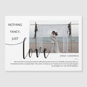 Classic Simple Modern Minimal Script Photo Magnet