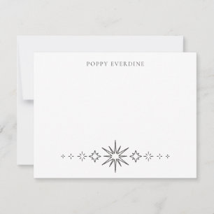 Classic Simple Modern Name Night Stars Card