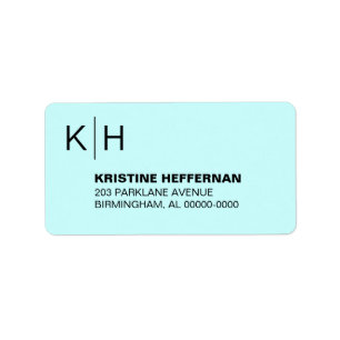 Classic Simple Monogram Address Label
