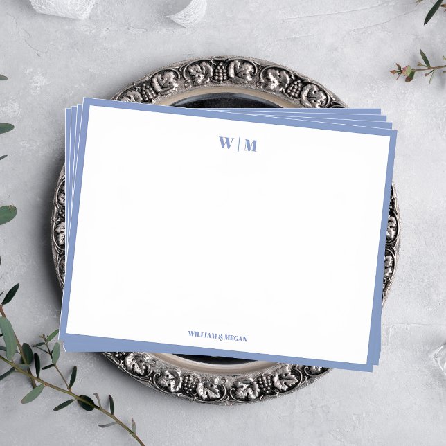 Classic Simple Monogram Custom Couple Wedding  Card (Creator Uploaded)