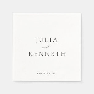 Classic Simple Neutral Wedding Napkin