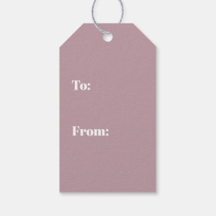 Classic Simple Stripe Pattern Mauve Purple & White Gift Tags