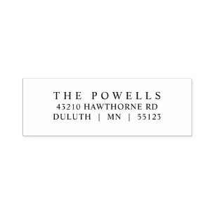 Classic Simple Typography Minimal Return Address Self-inking Stamp