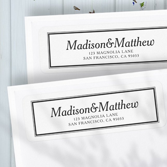 Classic Simple Typography Wedding Return Address Label (Creator Uploaded)