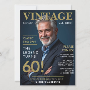 Classic Since 1966 Vintage 60th Birthday Magazine Invitation