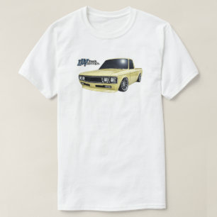 Classic Slammed Luv Truck in Yellow T-Shirt