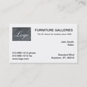 Classic Slate Grey Logo Business Cards