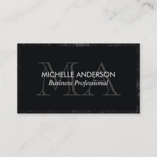 Classic Slate Trim Monogram Executive Business Card