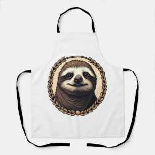 Classic Sloth Engraving Nature Shirt (1) Apron