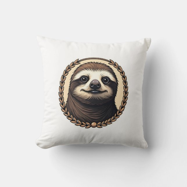 Classic Sloth Engraving Nature Shirt (1) Cushion (Front)