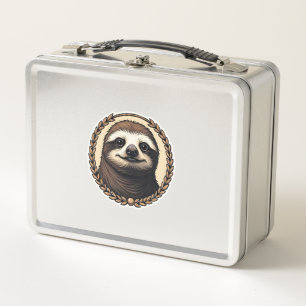 Classic Sloth Engraving Nature Shirt (1) Metal Lunch Box