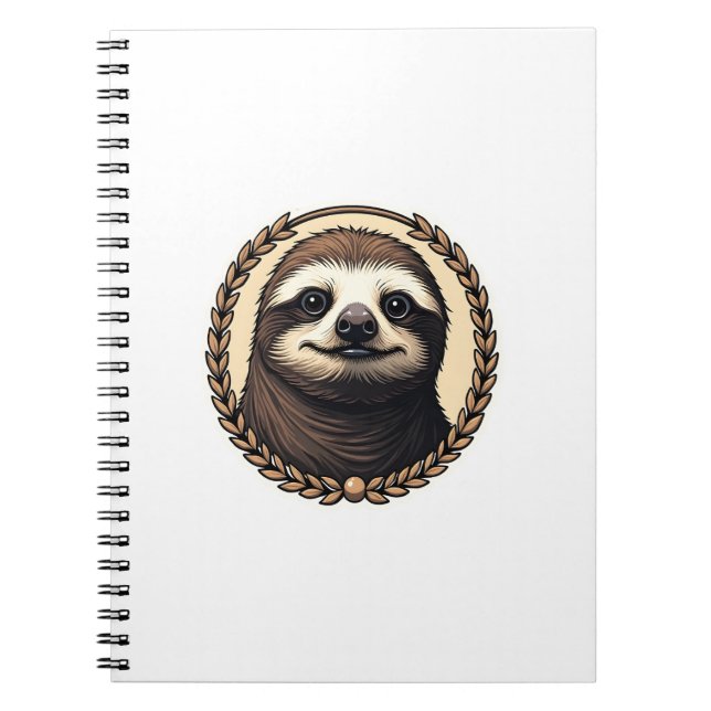 Classic Sloth Engraving Nature Shirt (1) Notebook (Front)