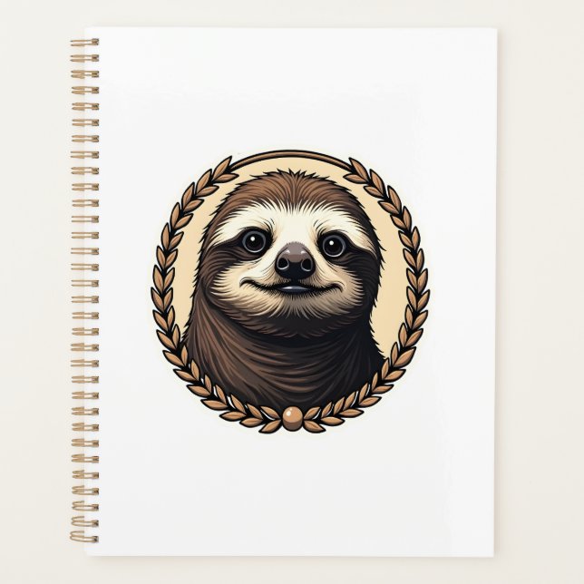 Classic Sloth Engraving Nature Shirt (1) Planner (Front)