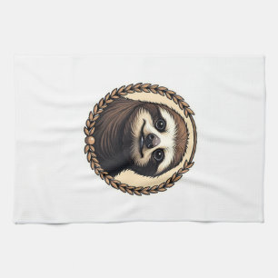 Classic Sloth Engraving Nature Shirt (1) Tea Towel