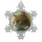 Classic Snowflake Dated Photo Pewter Tree Ornament