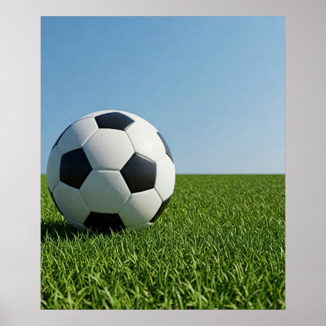 Classic Soccer Ball Field View Poster (Front)