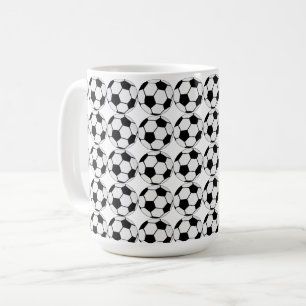 Classic Soccer Ball Graphic Traditional Sports Fan Coffee Mug