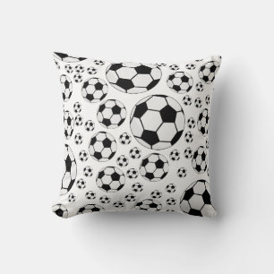 Classic Soccer Ball Graphic Traditional Sports Fan Cushion