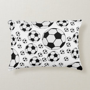 Classic Soccer Ball Graphic Traditional Sports Fan Decorative Cushion
