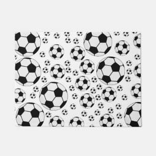 Classic Soccer Ball Graphic Traditional Sports Fan Doormat