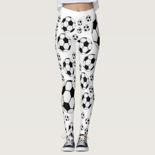 Classic Soccer Ball Graphic Traditional Sports Fan Leggings