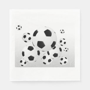 Classic Soccer Football Balls Flying Sports Napkin
