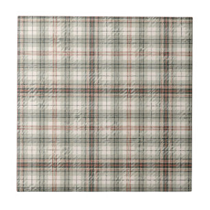 Classic Soft Scottish Tartan Plaid Design Pattern Ceramic Tile