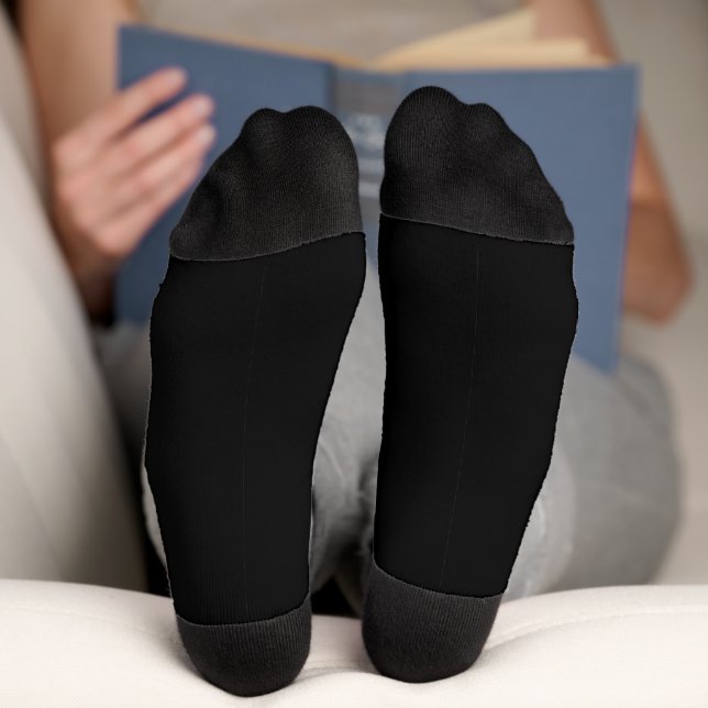Classic Solid Black Socks for Everyday Wear (Bottom)