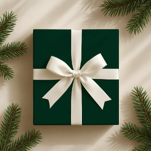 Classic Solid Green / Plain Green Christmas Wrapping Paper