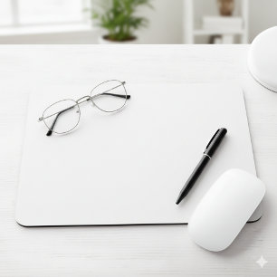 Classic Solid Off White Premium Mouse Pad