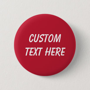Classic solid True red 6 Cm Round Badge