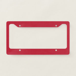 Classic solid True red Licence Plate Frame