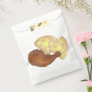 Classic Soul Food Fried Chicken and Waffles Dinner Favour Bag