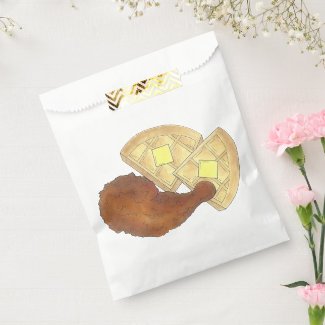 Classic Soul Food Fried Chicken and Waffles Dinner Favour Bag (Sealed)