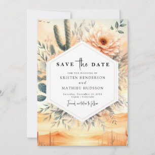 Classic Southern Cactus Wedding Save The Date