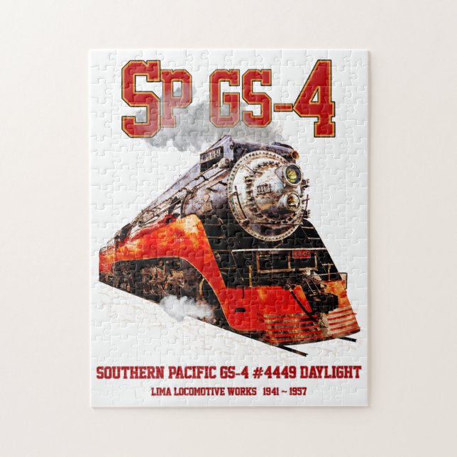 Classic Southern Pacific GS-4 Steam Locomotive Jigsaw Puzzle (Vertical)