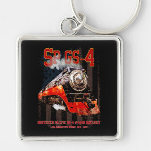 Classic Southern Pacific GS-4 Steam Locomotive Key Ring