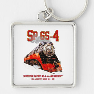 Classic Southern Pacific GS-4 Steam Locomotive Key Ring