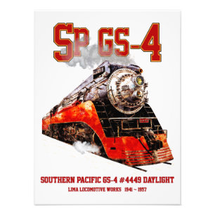 Classic Southern Pacific GS-4 Steam Locomotive Photo Print