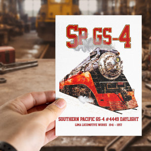 Classic Southern Pacific GS-4 Steam Locomotive Postcard